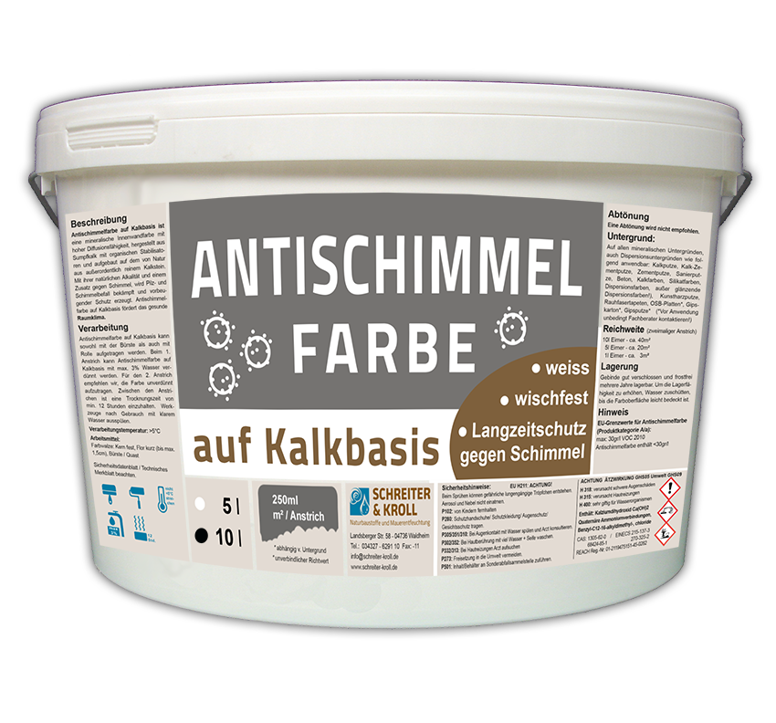 Antischimmelfarbe auf Kalkbasis | 10l