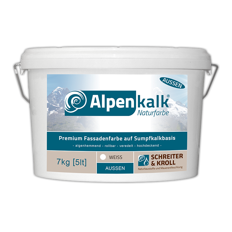 Alpenkalk Premium Fassadenfarbe ökologische Kalkfarbe für Fassaden