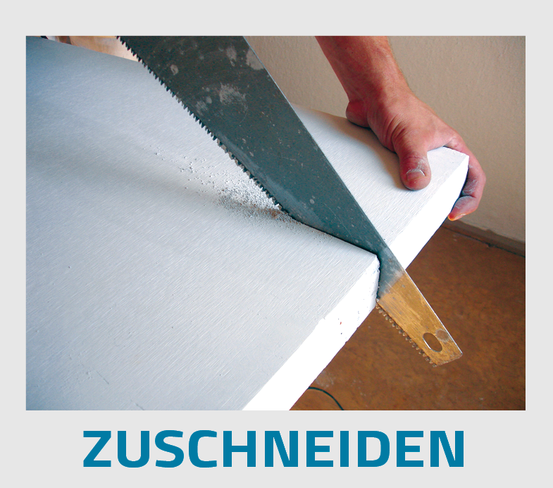 Vorbehnadlung von sicccatio Kalziumsilikat Klimaplatten zuschneiden mit Säge